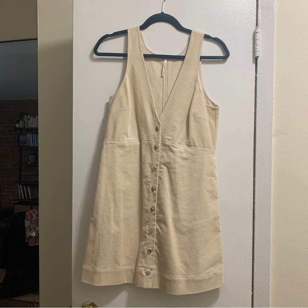 Free People corduroy button front mini dress/jumper